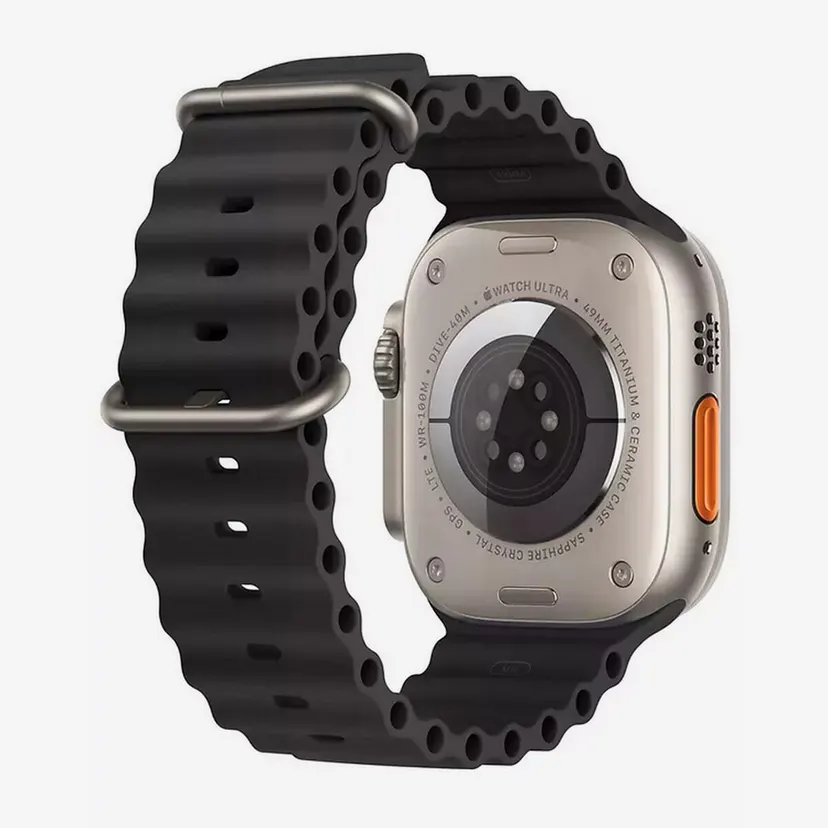 Ocean Band For For Apple-Watch Ultra 49mm Adjustable Loop With Titanium Buckle Sport Strap