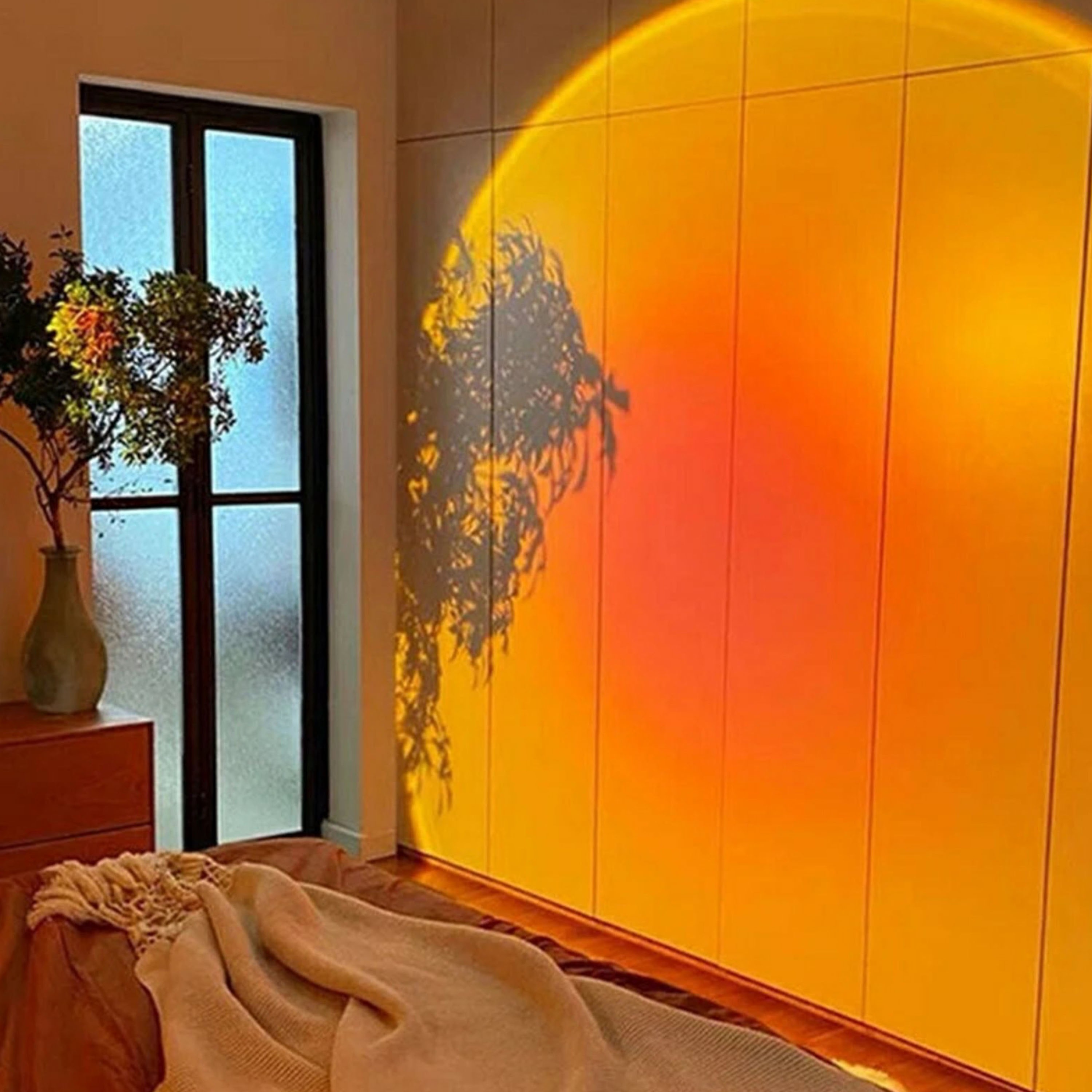 Sun Set Lamp Room Decor LED Afterglow Lamp Projection USB Rainbow Projector Lamp Bedroom Take Photoes Neon Light Indoor Night Lighting Decor