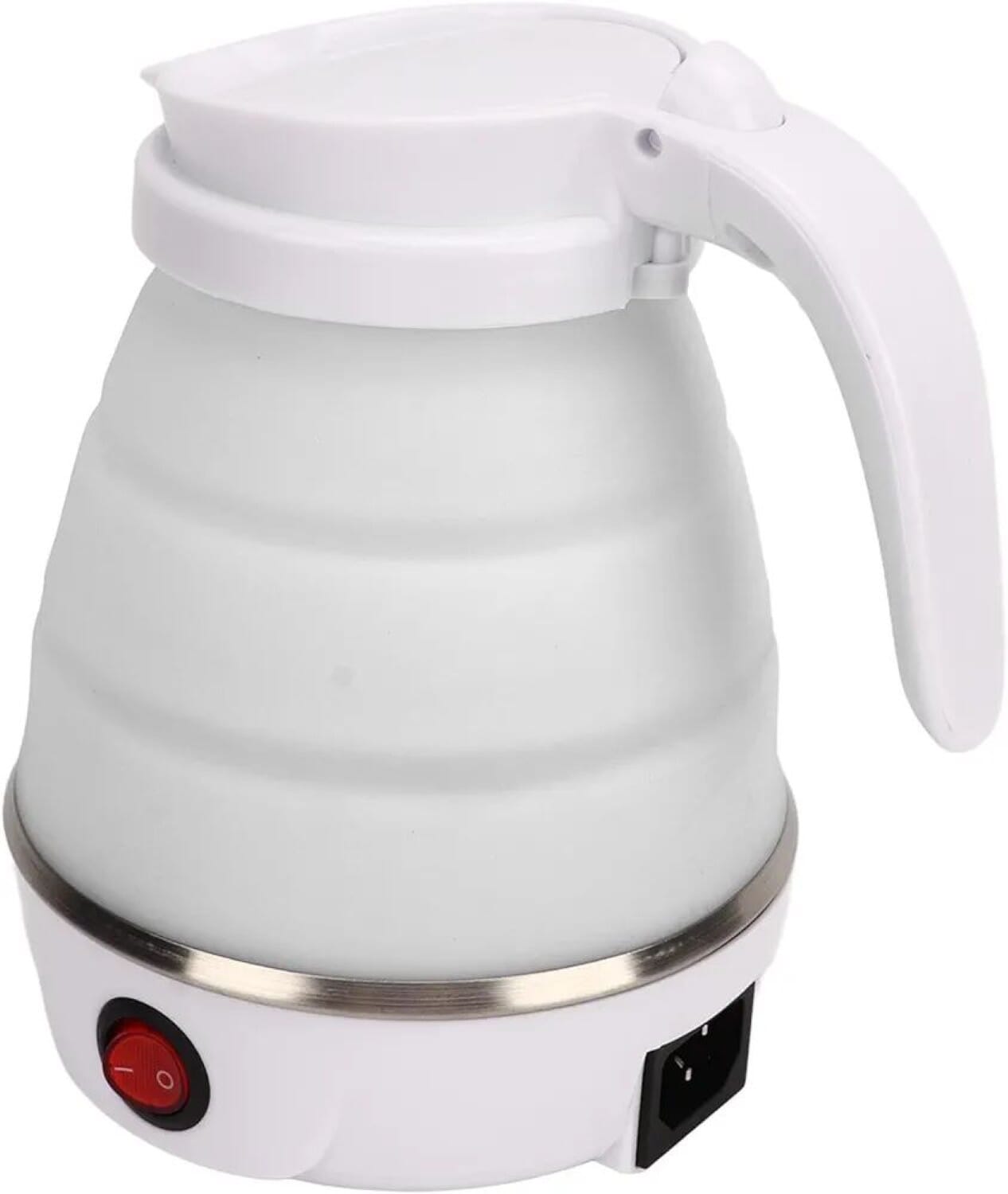 Foldable Water Boiler, Multipurpose Scratch Resistant Quick Boiling Detachable Power Cord Healthy Collapsible Electric Kettle for Home for Outdoor
