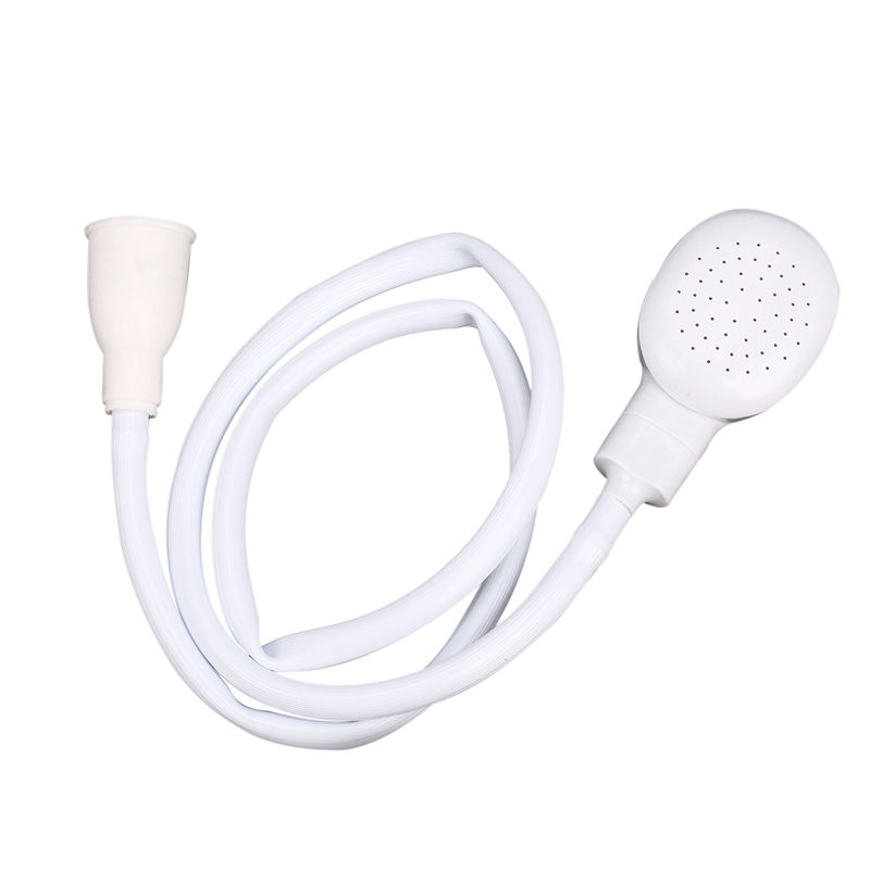 NAMUNY 2X White Hair Shower Water Hose Tube Bathroom Shampoo Bath Mixer Tap