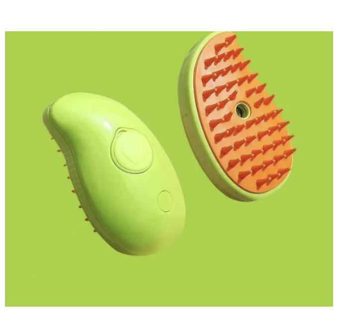"3-in-1 Pet Grooming Steam Brush for Cats and Dogs - Tangled & Loose Hair Remover"