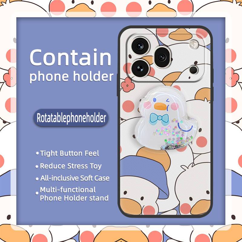 Back Cover Drift Sand Phone Case For Nothing Phone3A Kickstand Anti-knock Silicone Rotatable stand protective TPU Cute