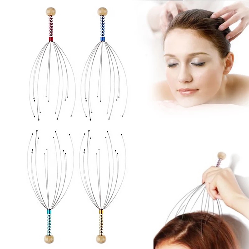 Head Massager Octopus Head Scalp Neck Equipment Stress Release Relax Massage Claw Massager
