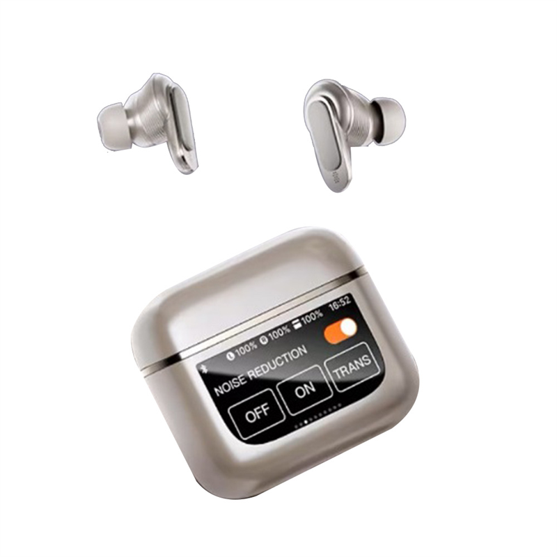 TWS Bluetooth 5.3 Bluetooth Earphone In-Ear V8 Full Color Touch Screen True Wireless Noise Cancellation Sports Headset Easy Install