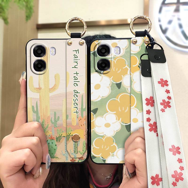 Ring Anti-dust Phone Case For OPPO A6 4G Global Soft case Anti-knock Shockproof Durable Protective Fashion Design Flower