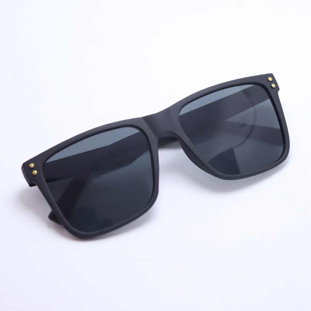 Mj Model Matt Black Square Sunglasses For Men