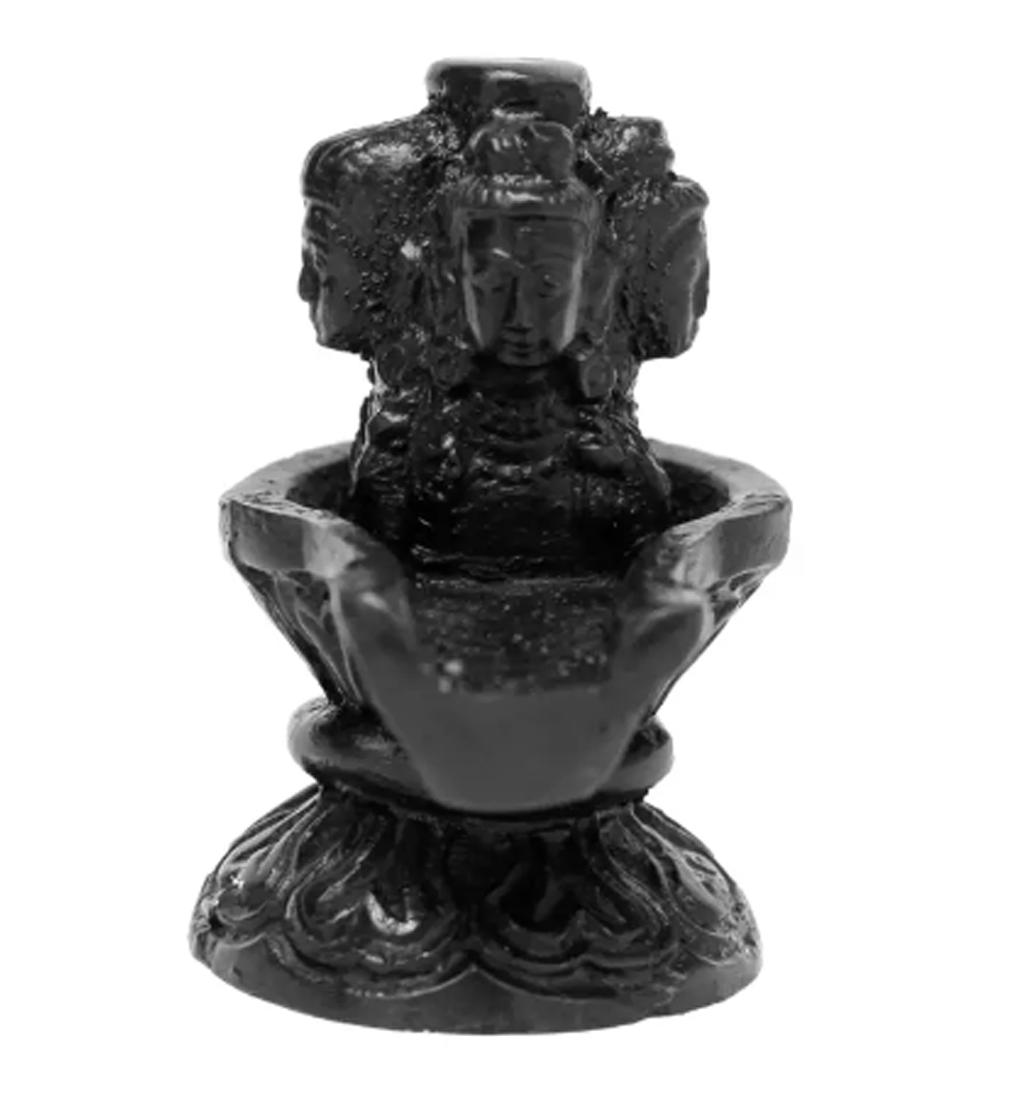 Shiva Linga Resin Black 4 Faced