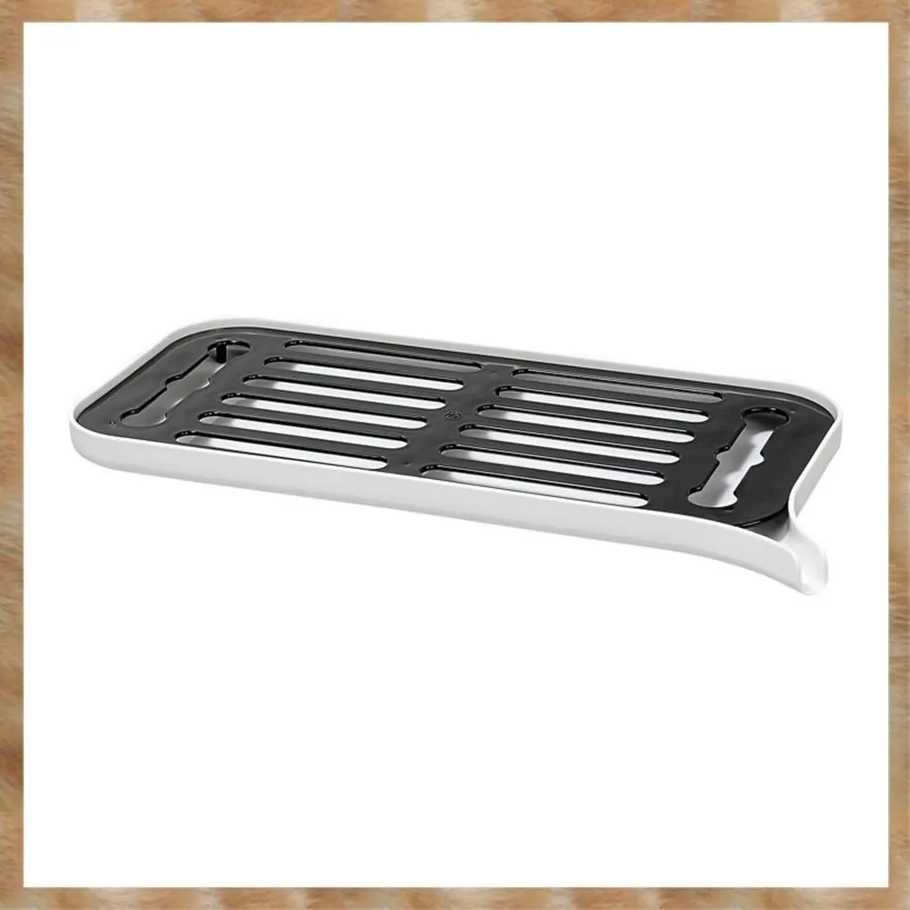 Kqueebee Plastic Dish Drainer Dryer Tray Large Sink Drying Rack Worktop Drain Rack Kitchen Water Filter Tray-White - image 1