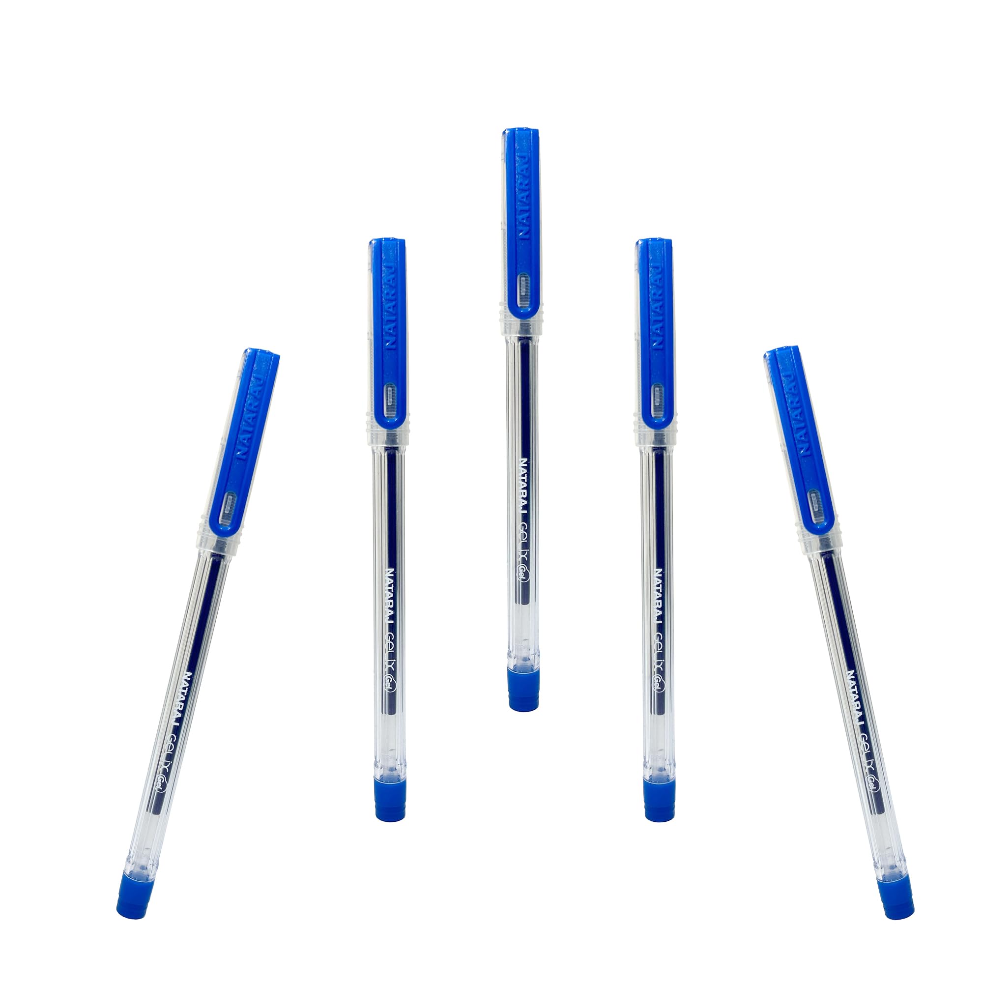 FR-MBS Blue Natraj Gel Pen 5 Pcs | 1 Pack Pens Super Smooth Writing Gelix