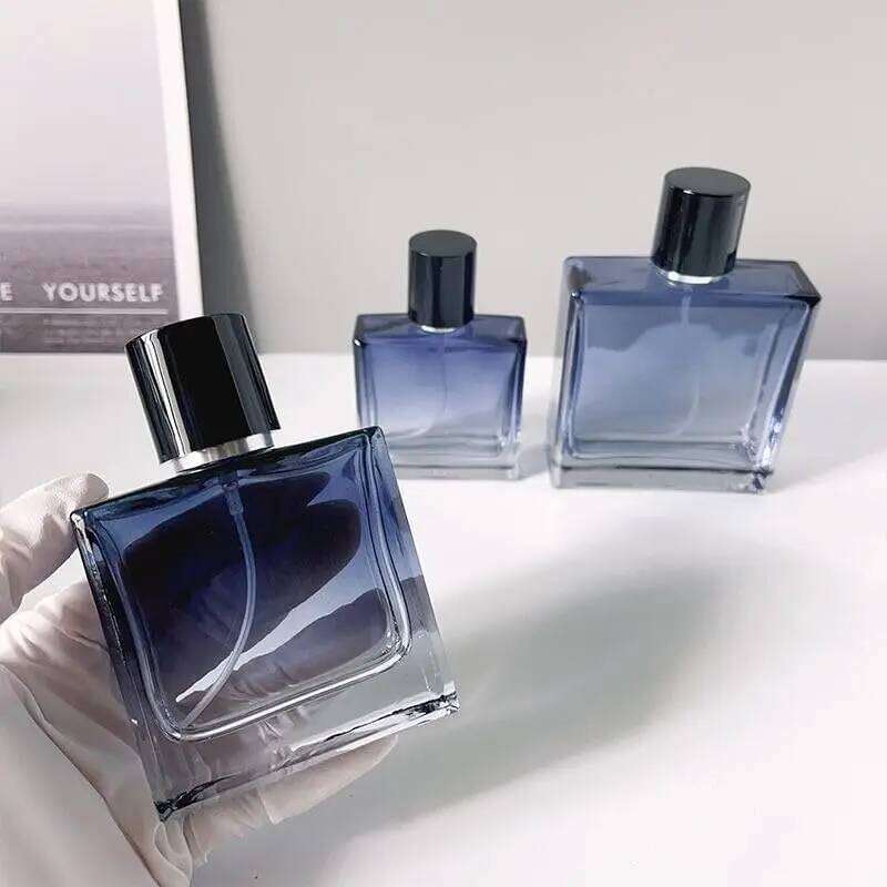 1Pc30Ml/50Ml/100Ml Gradient Blue Glass Sprayer - Portable Refillable Travel Spray for Perfume, Cosmetics and Liquid, Perfume Bottle