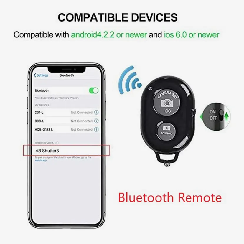 Wireless Bluetooth Remote Control for Smart Phone
