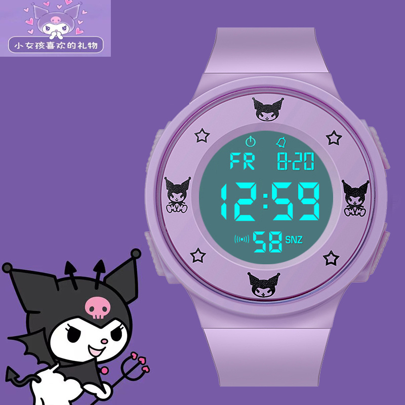 【PureVoyage】Sanrio Watch Female Student Junior High School Korean Version High School Waterproof Electronic Watch [Top-notch quality]