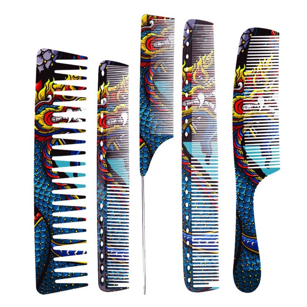 Durable Plastic Haircut Comb Dragon Scale Grooming Bristle Hair Brush Colorful Hair Styling Tools Hairdressing Comb Hairstylist