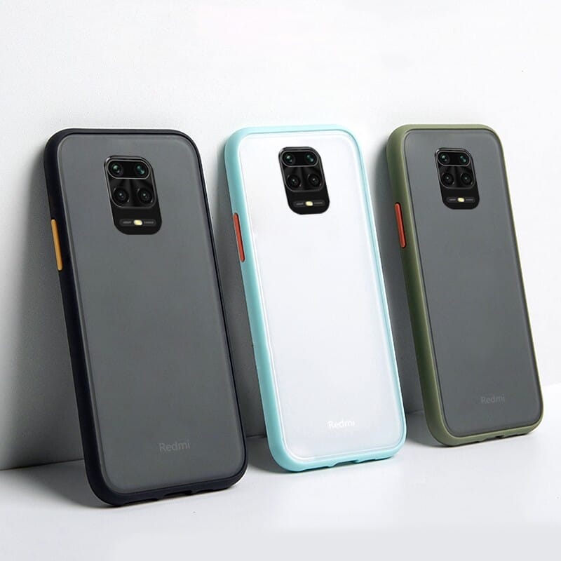 Xiaomi Redmi Note 9 Pro / Note 9s / Note 9 Pro Max / Poco M2 Pro Luxurious Transparent Smoky Matte Anti-Fall and Shockproof Back Case With Camera Protection Bumper