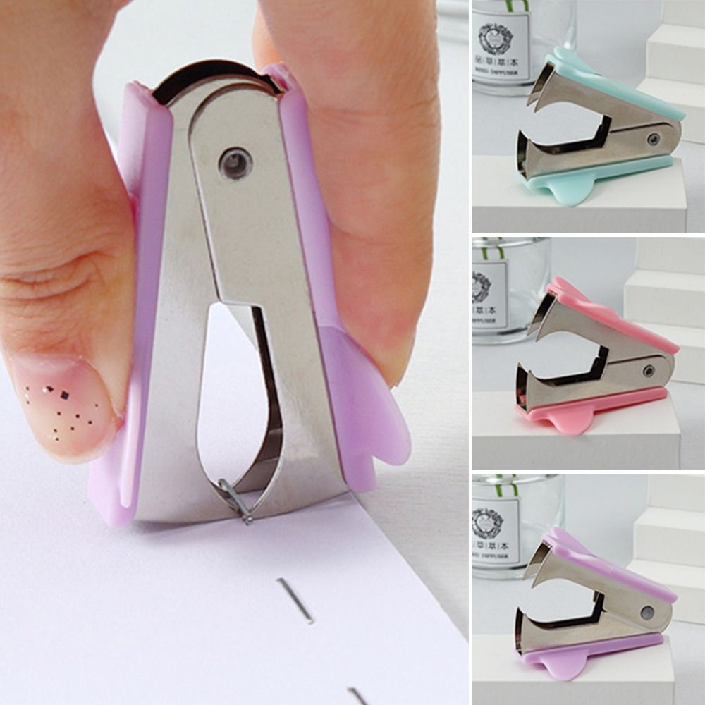 3PCS Macaron Color Multi-Function Portable Staple Remover Stapler Removal Machine Stationery Tools Nail Out Extractor Puller