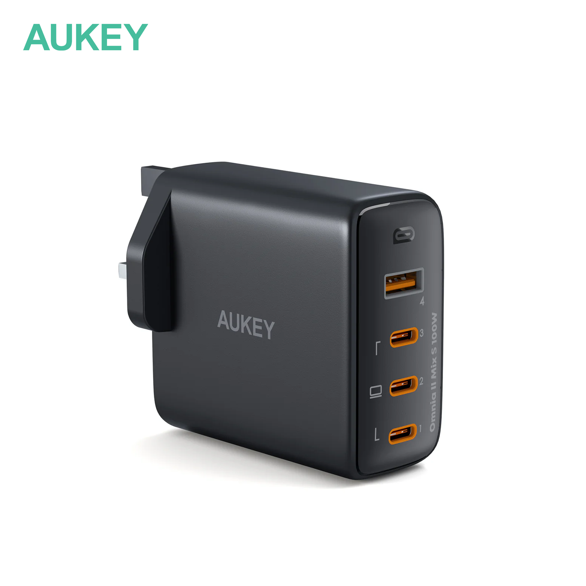AUKEY Omnia ll 100W 4-Port PD Charge GaN Fast Technology Charger PA-B7S