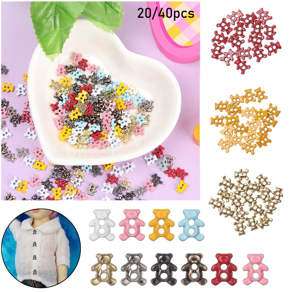 3 Sets Cute Girl Gift Craft Dollhoues Miniature Mini Buttons Metal Buckles DIY Doll Clothes Clothing Sewing Buckle