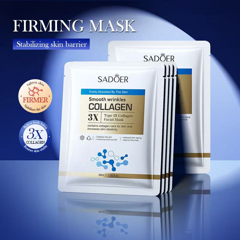 1pcs SADOER Collagen Facial Mask to Smoothen Wrinkles