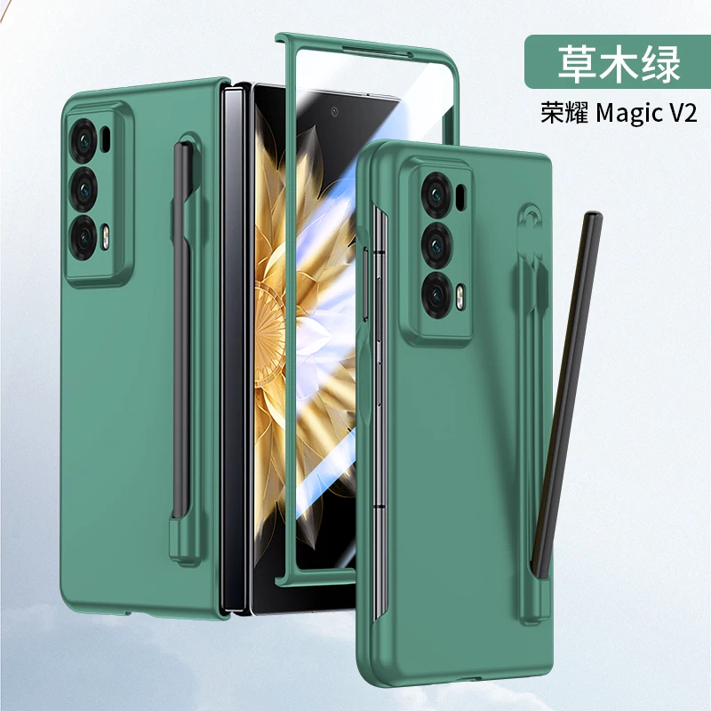 Armor Case for Honor Magic V2 Matte Shockproof Hard Plastic Cover with Pen for Honor Magic V2 Bles Online DZ-9B-14