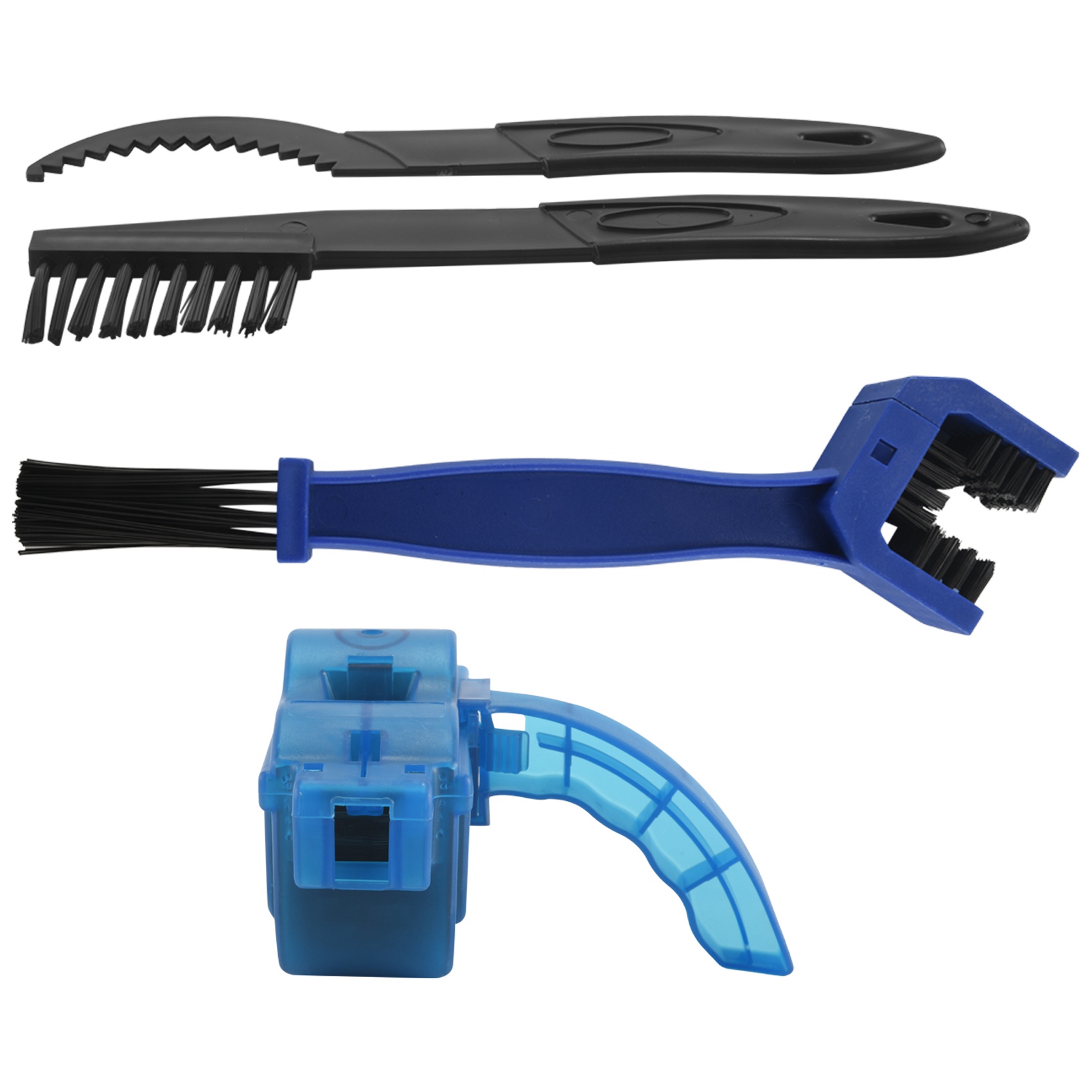 JAERBEE Bike Chain Scrubber, 4-Piece Portable Mountain Bike Chain Washer Cleaner Tool Quick Bicycle Clean Brush Kit for Cycling Bike, Road Bike, Mountain Bikes