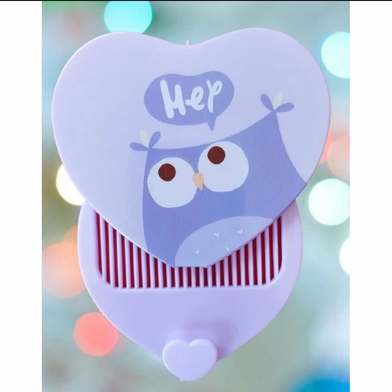 Mini Pocket Mirror With Comb - 1 Pcs