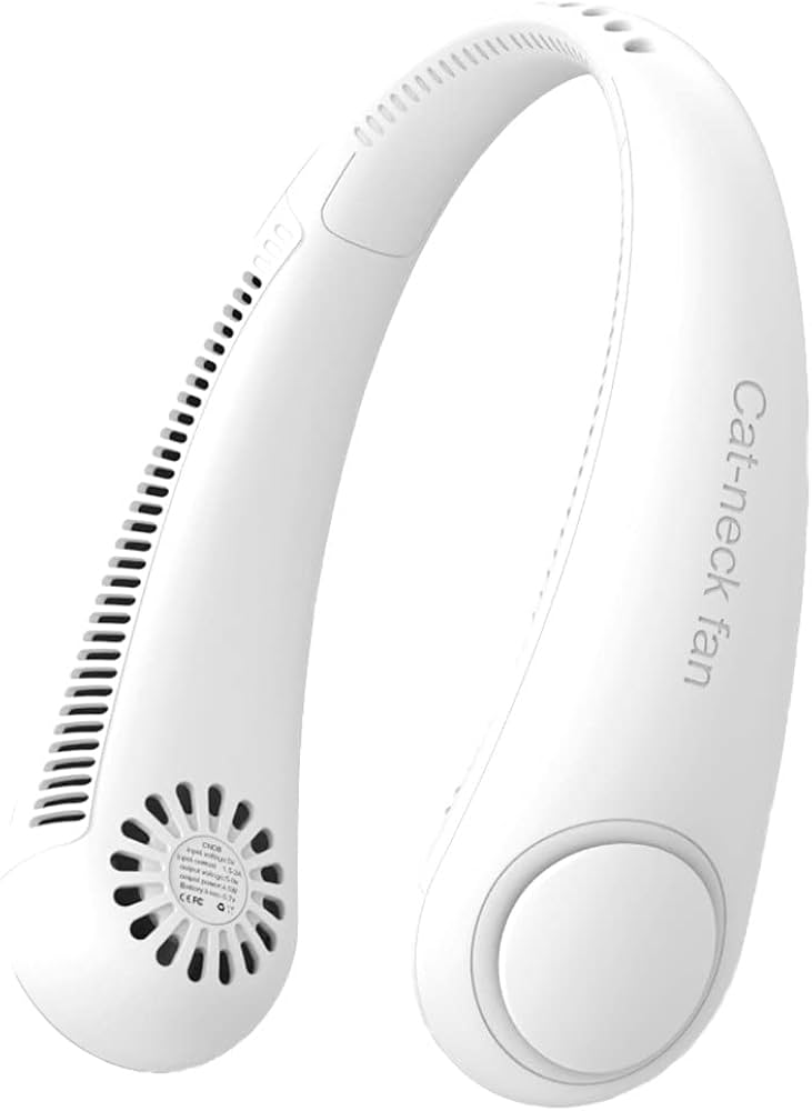 Mini Neck Fan Portable Bladeless Hanging Neck 3000mAh Rechargeable Air Cooler 3 Speed Mini Summer Sports Fan Outdoor