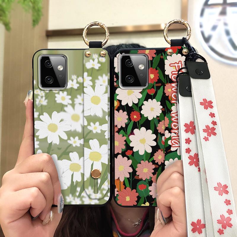 Silicone Back Cover Phone Case For MOTO G Power 5G 2023 Oil Painting Soft case Phone Holder protective Anti-knock flower