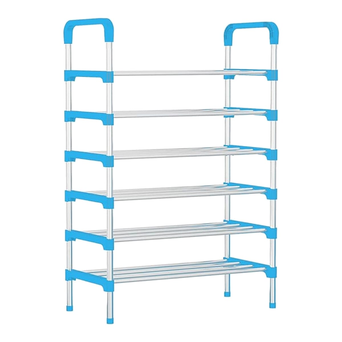 Multicolor 6 Layers Tall Narrow Shoe Rack Space Saving Door Metal Shoe Storage Vertical Tall Shoe Shelf,for Living Room Bedroom