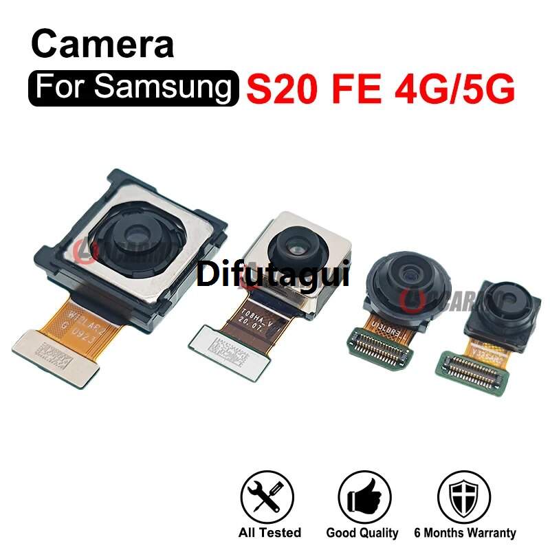 Difutagui Fullset Cameras For Samsung Galaxy S20 FE s20fe 4G 5G Front Hot Selling + Rear Telephoto Wide Back Main Camera Replacement Part