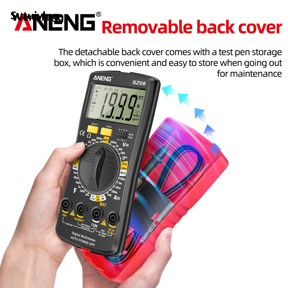 Wenefang Sutuiying ANENG SZ08 Digital Multimeter Ultra-thin storage Professional Hot Selling Multimetro 2025 Auto Voltmeter AC DC 220V Resistance Handhold Testers