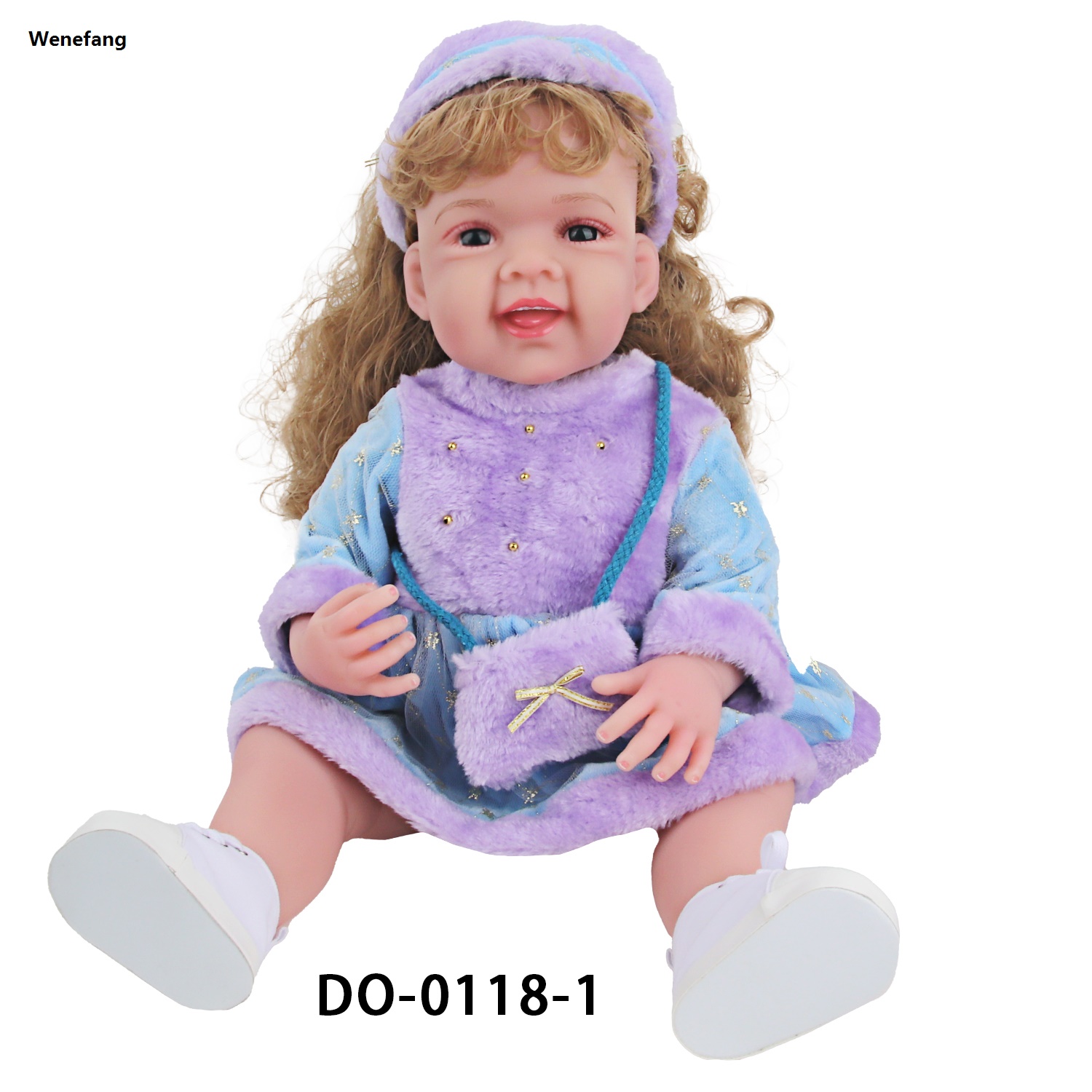 Wenefang 55cm Baby Silicone Reborn Doll For Girls Princess Cute22 inch Newborn Original Realistic Soft Mold Doll Kits Princess Cute Gift Toys Kids
