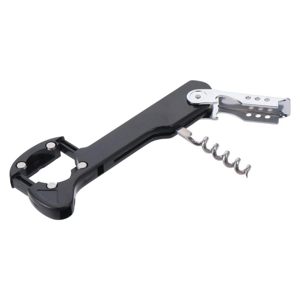 2 pcs Beautiful Black Multifunctional Red Wine Bottle Opener Three in One 5.7 Inches Stainless Steel Bottle Opener Red Wine Bottle Opener Bar