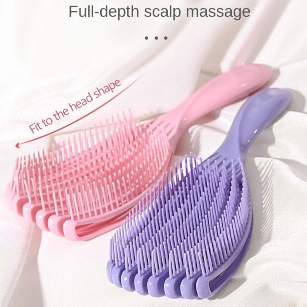 Durable Hollow Hollowing Out Hair Brush Anti-static Hair Fluffy Scalp Massage Comb Portable Multifunctional Hair Styling Tool