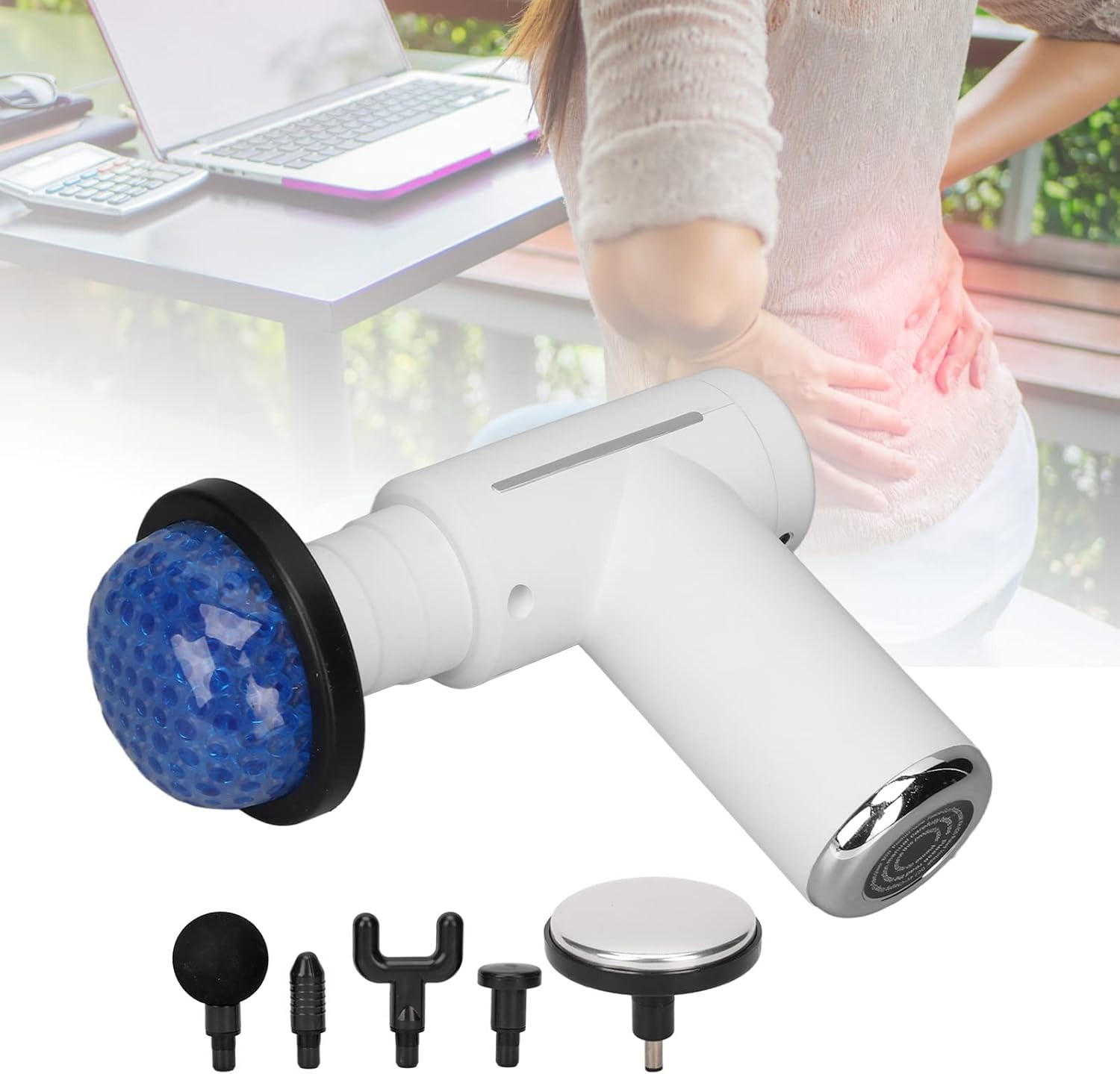 DealSpot Electric Massage Gun | Portable Handheld Muscle Massager | Hot & Cold Therapy | Deep Tissue Percussion Device for Body Pain Relief & Muscle Recovery