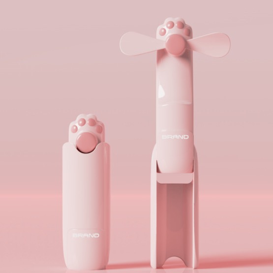 Cat's paw, hand-held small fan, portable multi-functional flashlight, power bank, foldable, silent small electric fan
