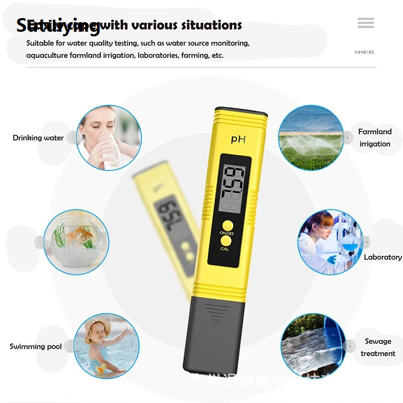 Sutuiying 2pcs TDS PH Meter Digital Water Tester 0.01ph High Accuracy Portable PH Meter 0-9990ppm Temperature TEMP PPM Tester