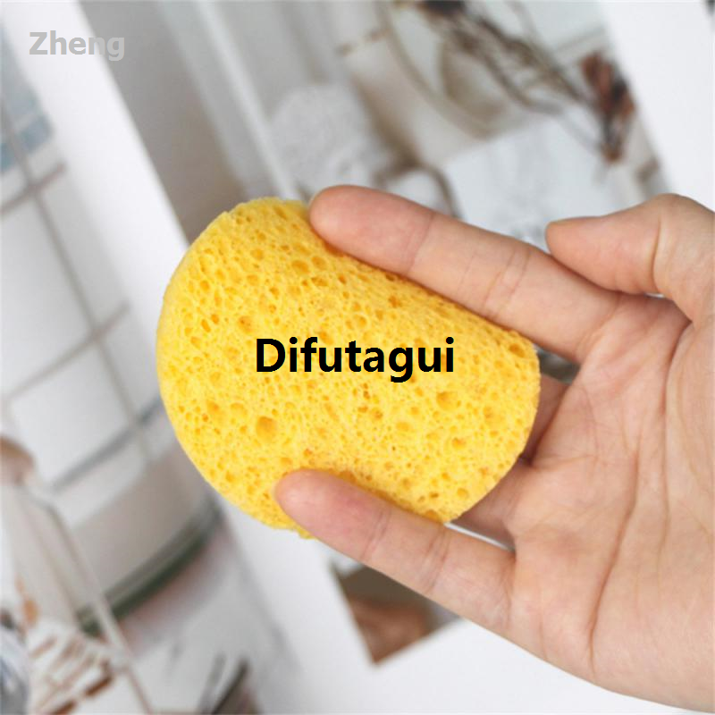 Difutagui Zheng Makeup Facial Sponge, Polyester Sponge, Compression, Exfoliating Facial High Quality Fashion Cleanser, 1/5/10 pieces of natural biodegradable wood pulp cotton