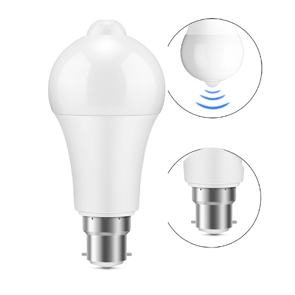 5W PIR Motion Sensor Led Bulb - B22 Pin White 5 Watt