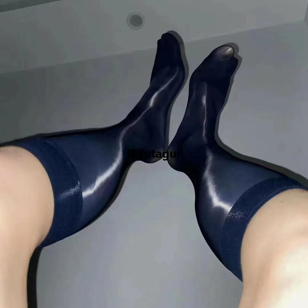 Difutagui Avant-garde leggings men's calf see-through fashion socks calf men's Portable 2025 stretchable length stockings elastic breathable men's fashion