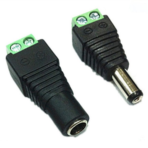 DC Jack male and female with terminal block connector