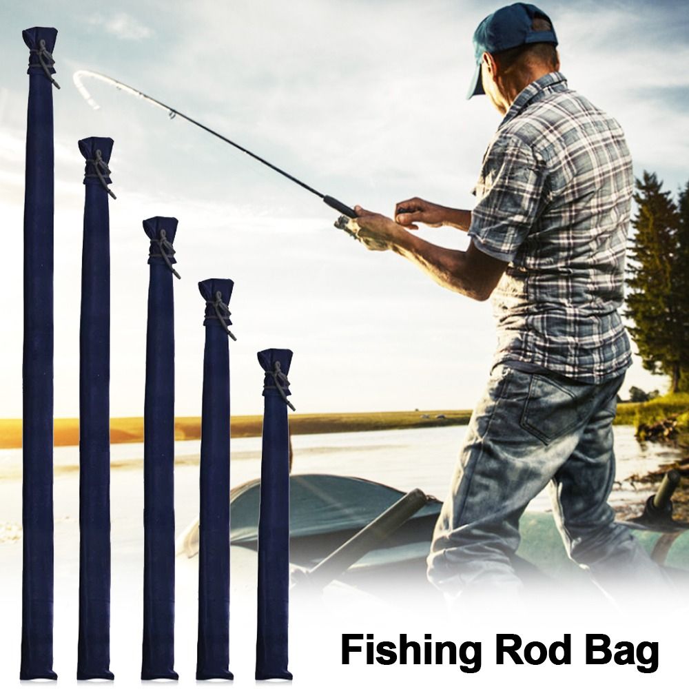 New Thick Velvet Fishing Rod Bag Folding Portable Lure Rod Bag Fishing Gear Accessories