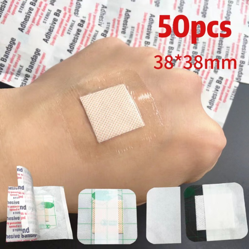 Hot Selling 50Pcs/Pack Waterproof Wound Dressing Medical Transparent Sterile Tape for Wound Care Bandage Protect First Aid Kit