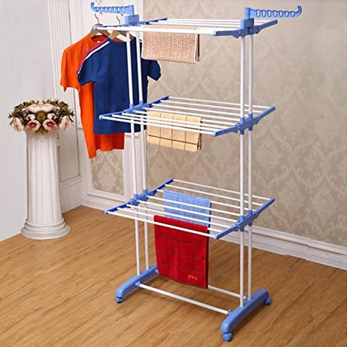 Heavy Duty Stainless Steel Double Pole Foldable Cloth Dryer / Clothes Drying Stand - Clothes Stand |