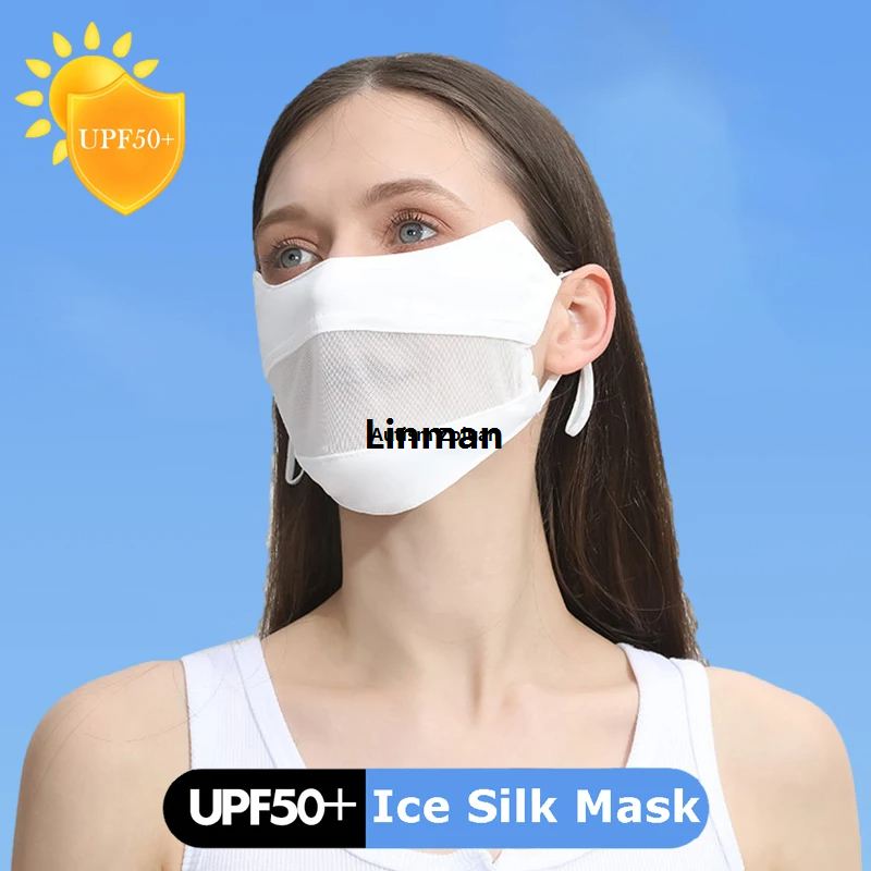 Linman Running Cycling Adjustable Mask Mask Mesh Thin Women's StoreGUTTY [Li【2025 Version】festyle] IceSilk Breathable Summer Sunscreen UV Resistant Sports Mask