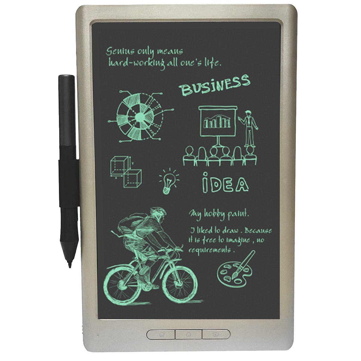 10’’ Smart Office Writing Pad Inspiration Sketchbook Drawing Note Pad with Stylus Pen for Hand-painting/Travelling Gold Bronze