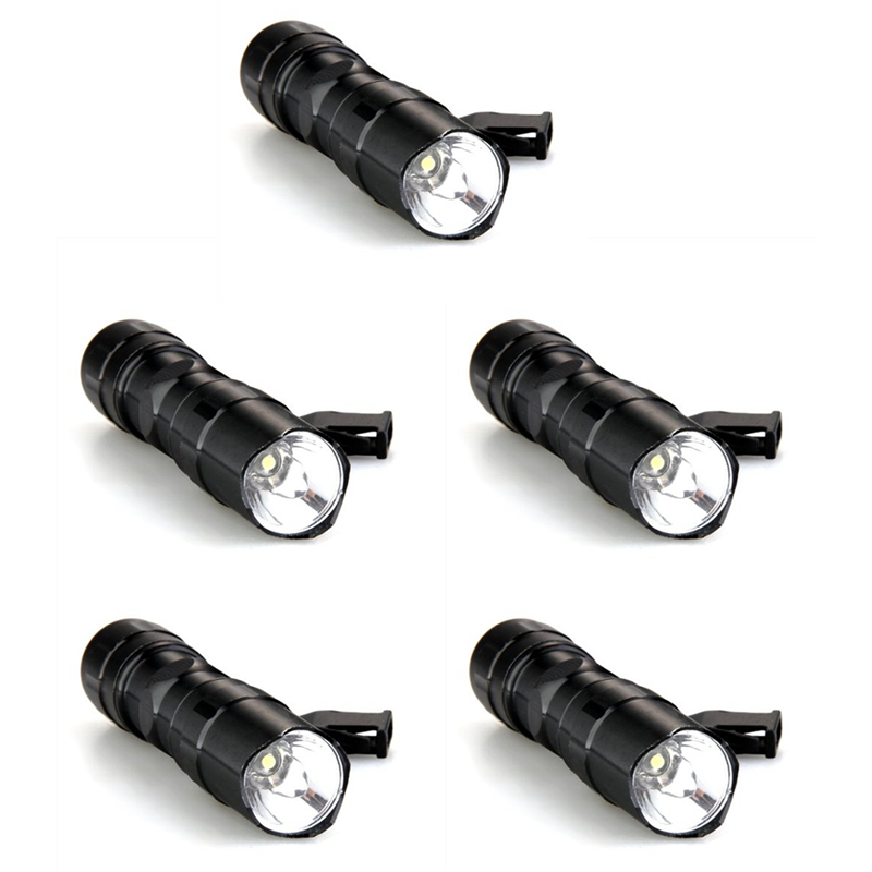 Pullhee-5X Waterproof 3W LED 200LM Super Bright Mini Flashlight Lamp Torch Camping Fishing