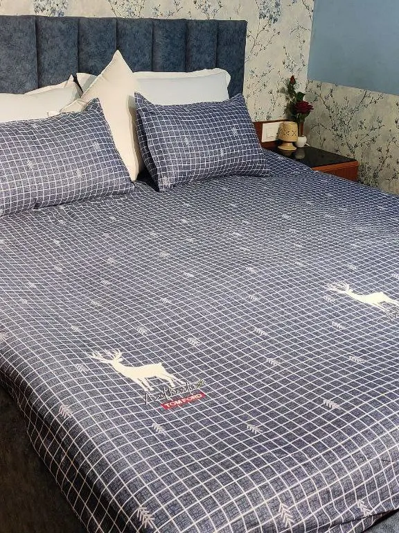 Premium Ultra Soft Micro Cotton King Size Bedsheet Set with 2 Pillow Covers