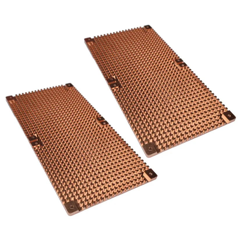 2X RTX 3060 3080 3090 Backplane Pure Copper Heat Sink Graphics Card Memory Auxiliary Radiator 90X180MM(5MM)
