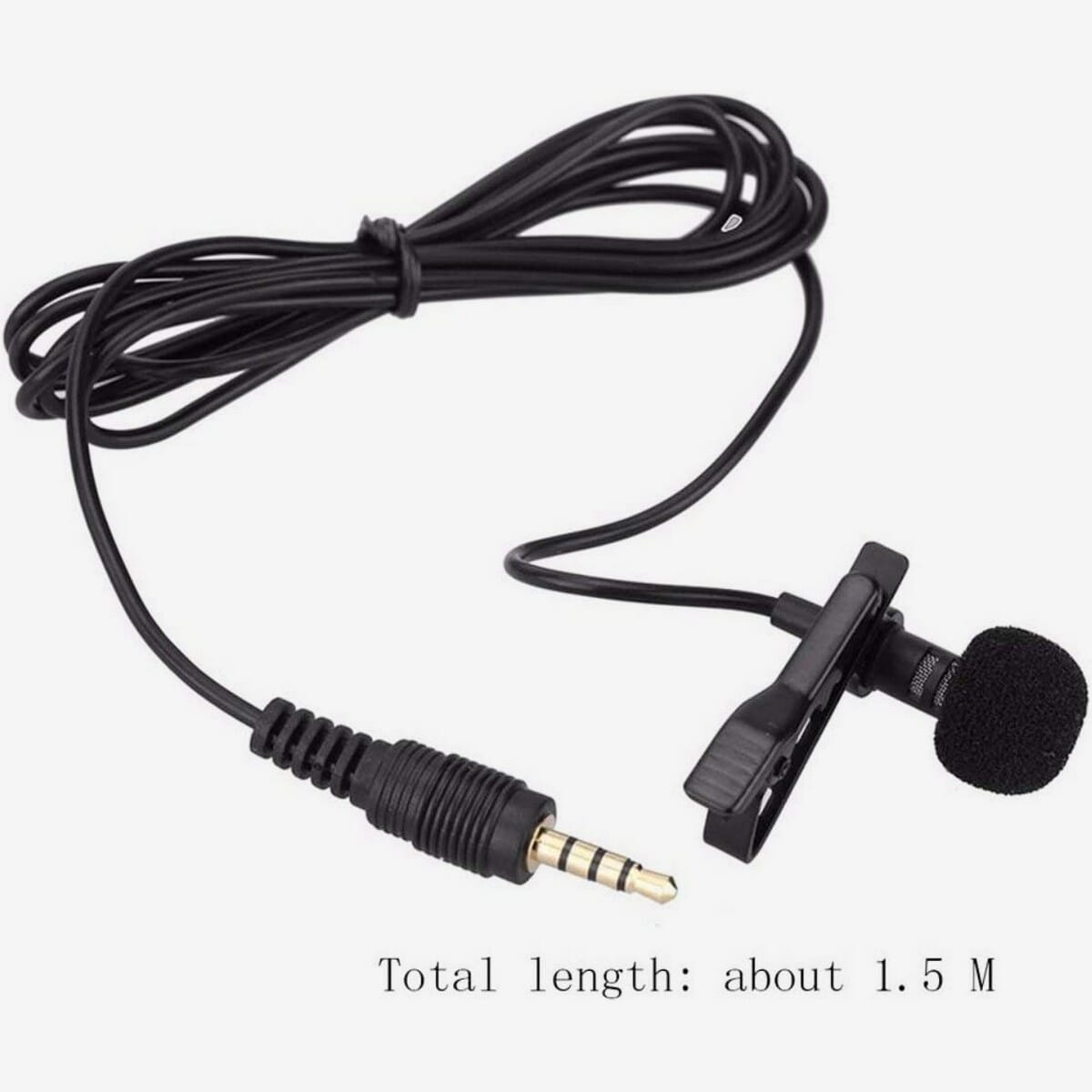 Lavalier Microphone for GoPro / DSLR Cameras / Cell Phone - Clip Mic