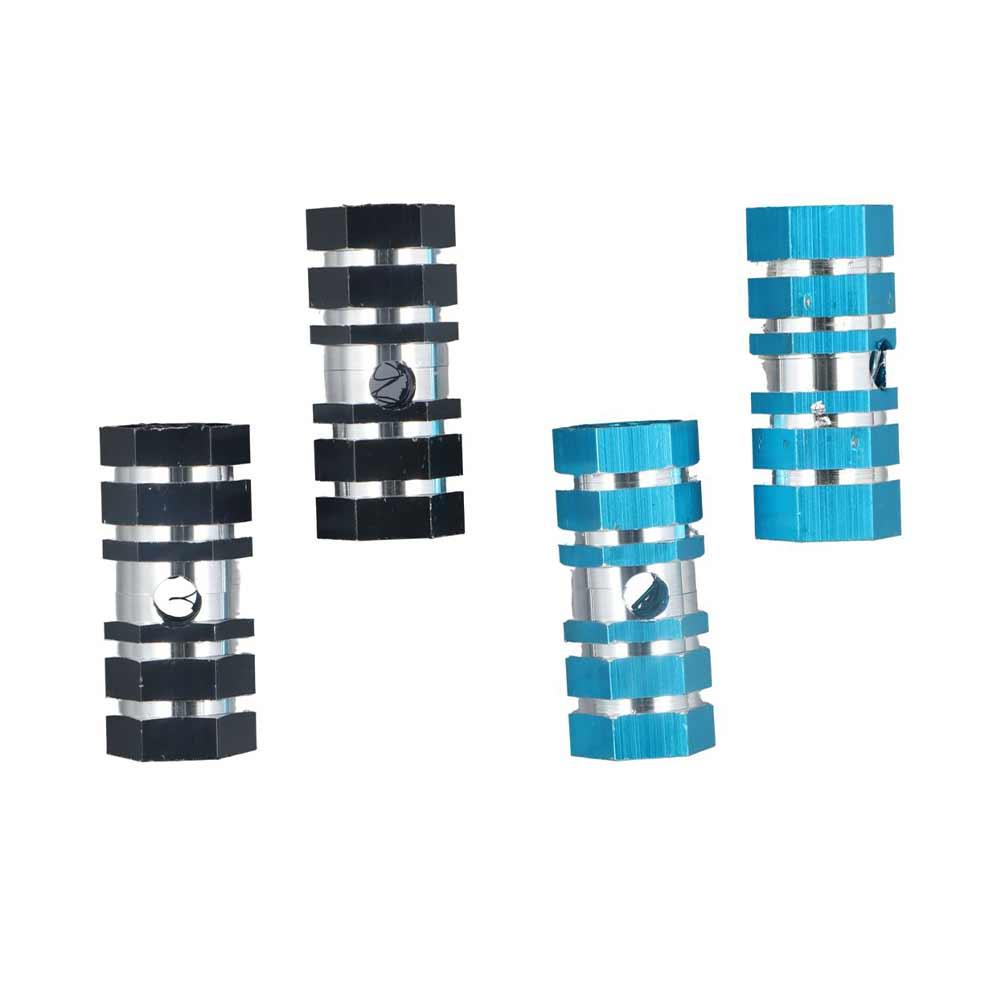 Non-Slip Road Bike Grooves Aluminum Alloy BMX Hexagonal Bicycle Front Rear Wheel Bike Axle Pedal Stunt Pegs